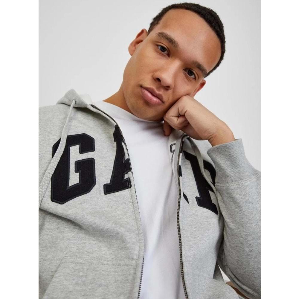 Gap V-Heritage Gap Logo Fz 851516 Erkek Kapüşonlu Fermuarlı Sweatshirt