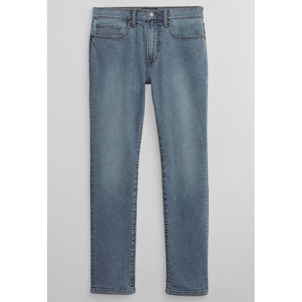 Gap V-Slım Opp Lt Adu 831333000 GapFlex Slim Jean Pantolon Dar Kalıp Erkek Kot Pantolon