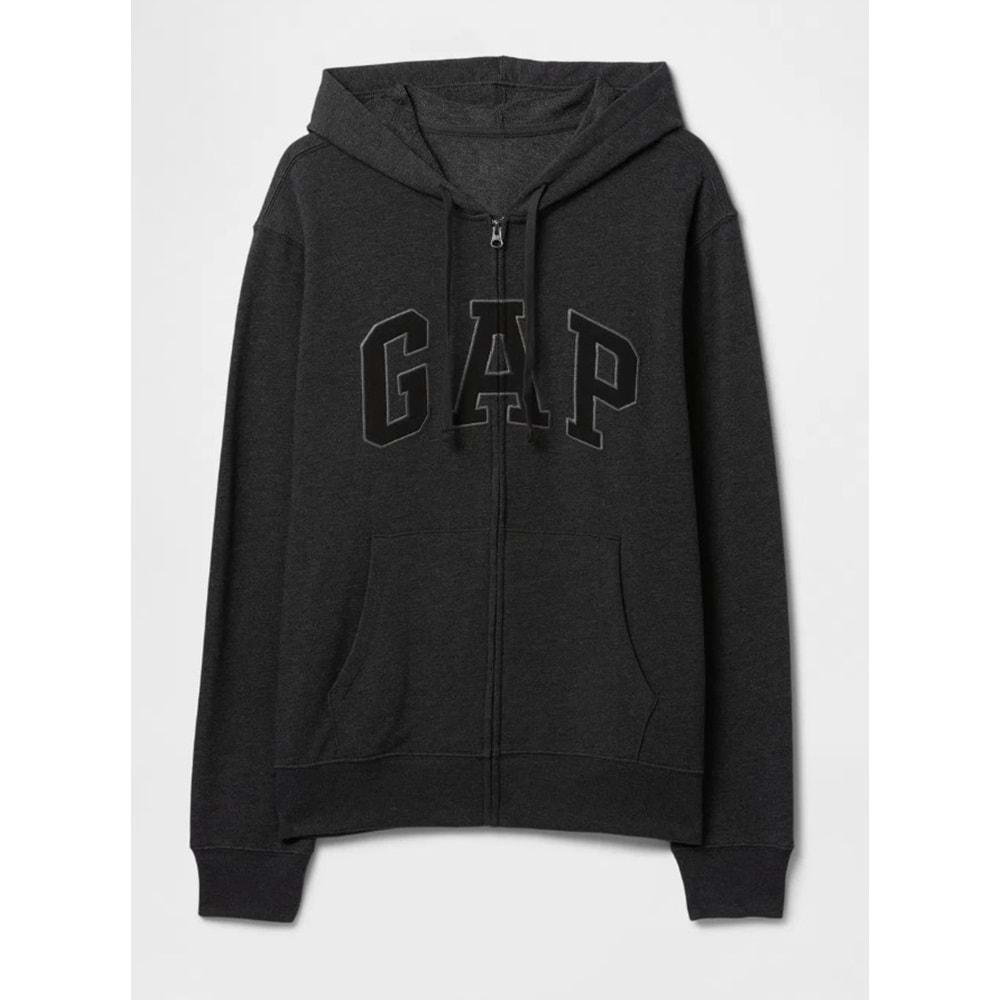 Gap V-Frch Ft Herıtage Logo Po Fz - 868454012 Erkek Kapüşonlu Fermuarlı Sweatshirt