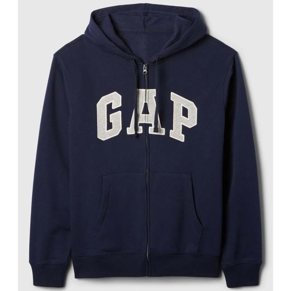 Gap V-Heritage Gap Logo Fz 851516 Erkek Kapüşonlu Fermuarlı Sweatshirt