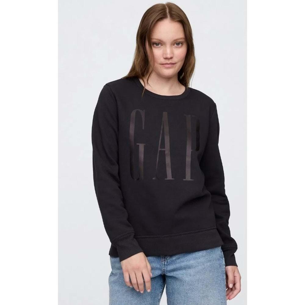 Gap Doorbuster Logo Sweatshirt 800444 Bisiklet Yaka Fleece Sweatshirt Kadın Sweatshirt