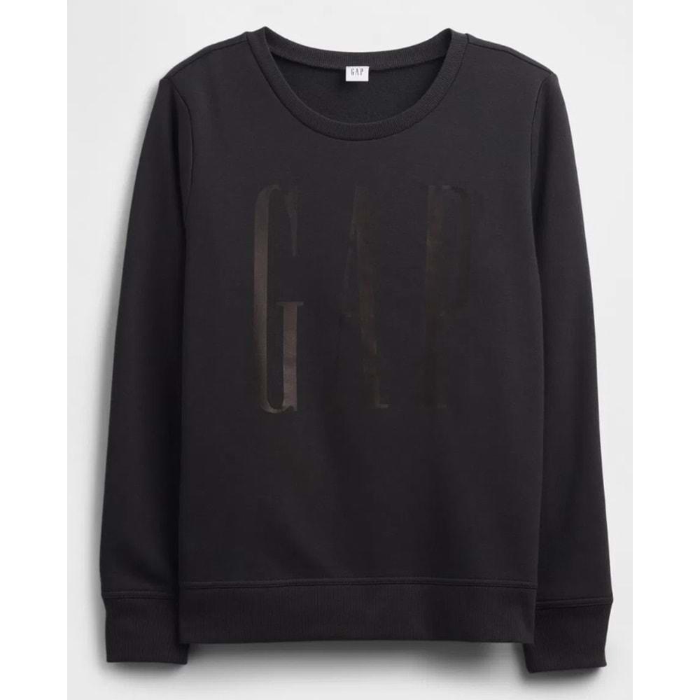 Gap Doorbuster Logo Sweatshirt 800444 Bisiklet Yaka Fleece Sweatshirt Kadın Sweatshirt