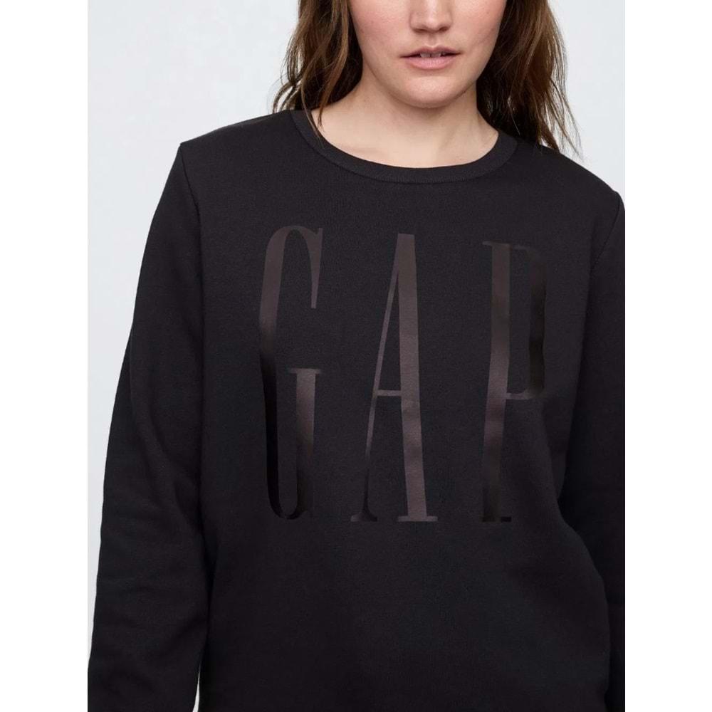 Gap Doorbuster Logo Sweatshirt 800444 Bisiklet Yaka Fleece Sweatshirt Kadın Sweatshirt