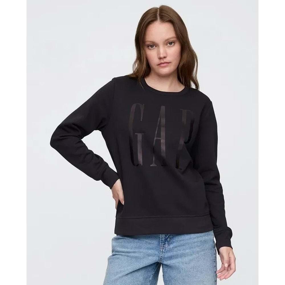 Gap Doorbuster Logo Sweatshirt 800444 Bisiklet Yaka Fleece Sweatshirt Kadın Sweatshirt