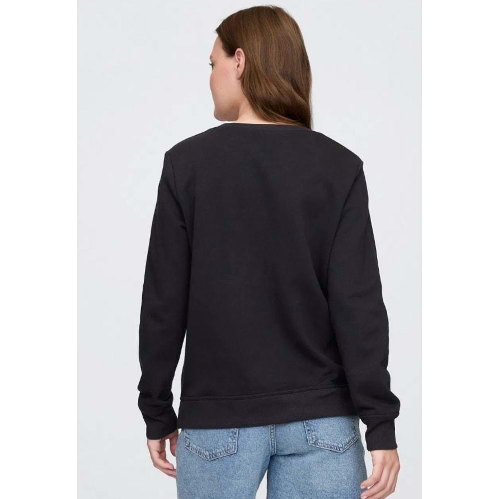 Gap Doorbuster Logo Sweatshirt 800444 Bisiklet Yaka Fleece Sweatshirt Kadın Sweatshirt