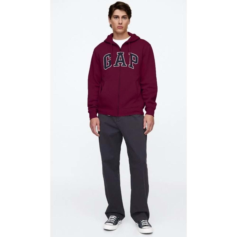 Gap V-Heritage Gap Logo Fz-Snl 674144 Erkek Kapüşonlu Fermuarlı Sweatshirt