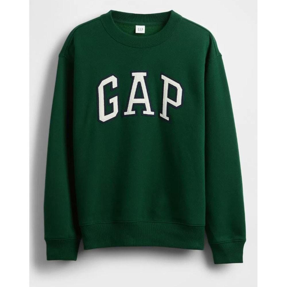 Gap V-Frch Heritage Crew Gap Logo 823720 Bisiklet Yaka Fleece Sweatshirt Kadın Sweatshirt