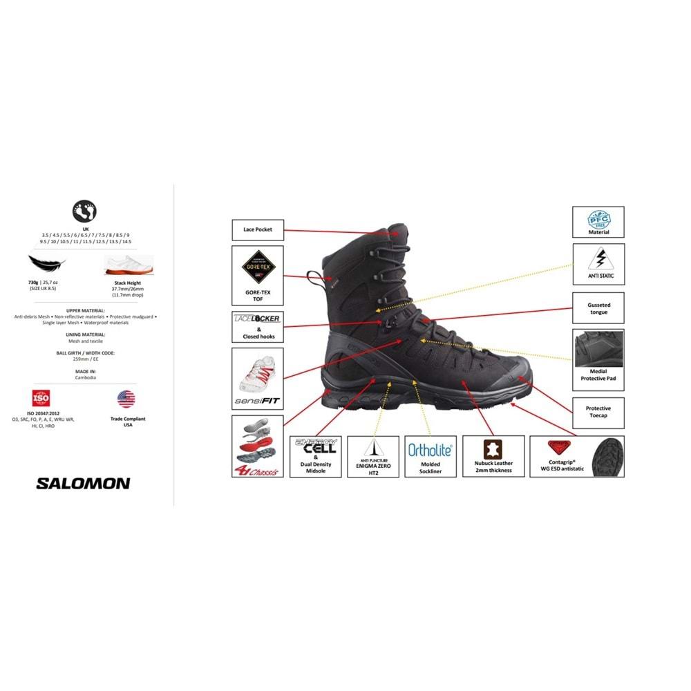 Salomon Lowa Gore-Tex® Su Geçirmez Tactical Bot Özel Kuvvetler Askeri Botu Erkek Bot