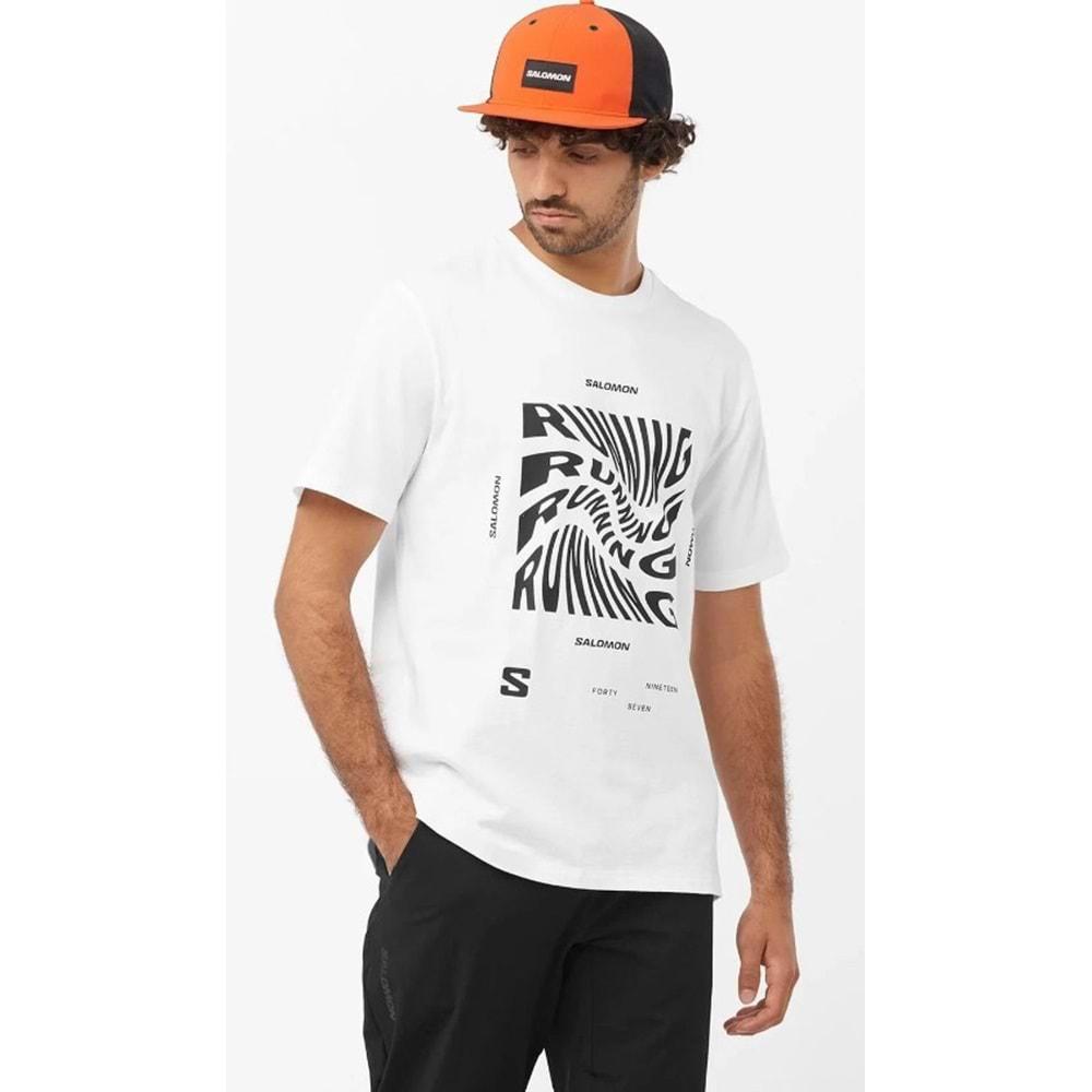 Salomon LC2218900 Running Graphic SS Tee Tişört Erkek T-Shirt