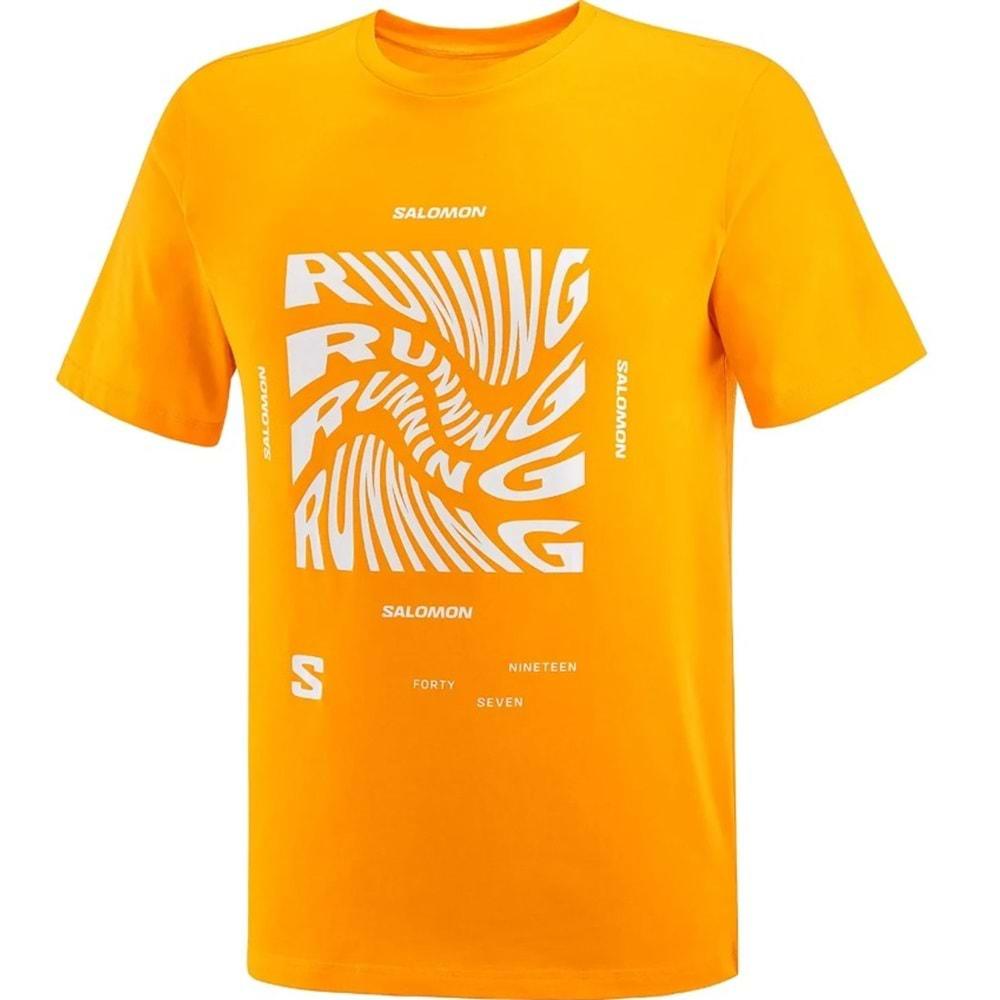 Salomon LC2219100 Running Graphic SS Tee Tişört Erkek T-Shirt