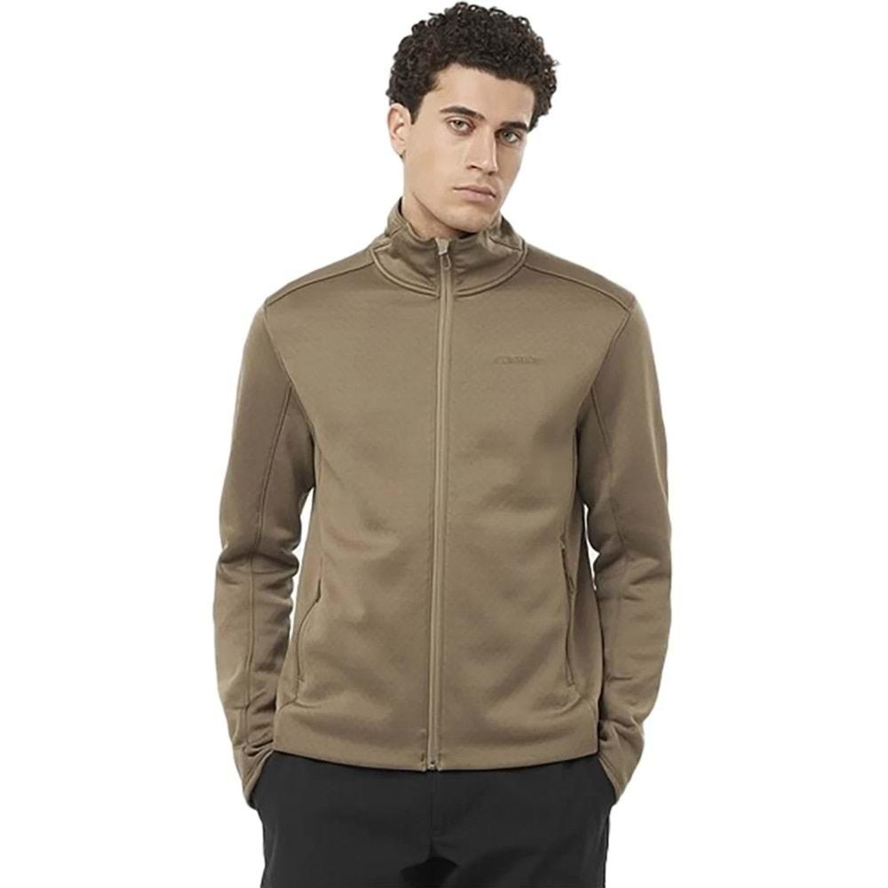 Salomon LC2329100 Sntial Midfleece Fz Jacket Erkek Polar Fermuarlı Sweatshirt