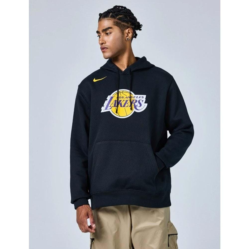 Nike Los Angeles Lakers NBA Erkek Basketbol Sweatshirt DX9997-010 Erkek Kapüşonlu Sweatshirt