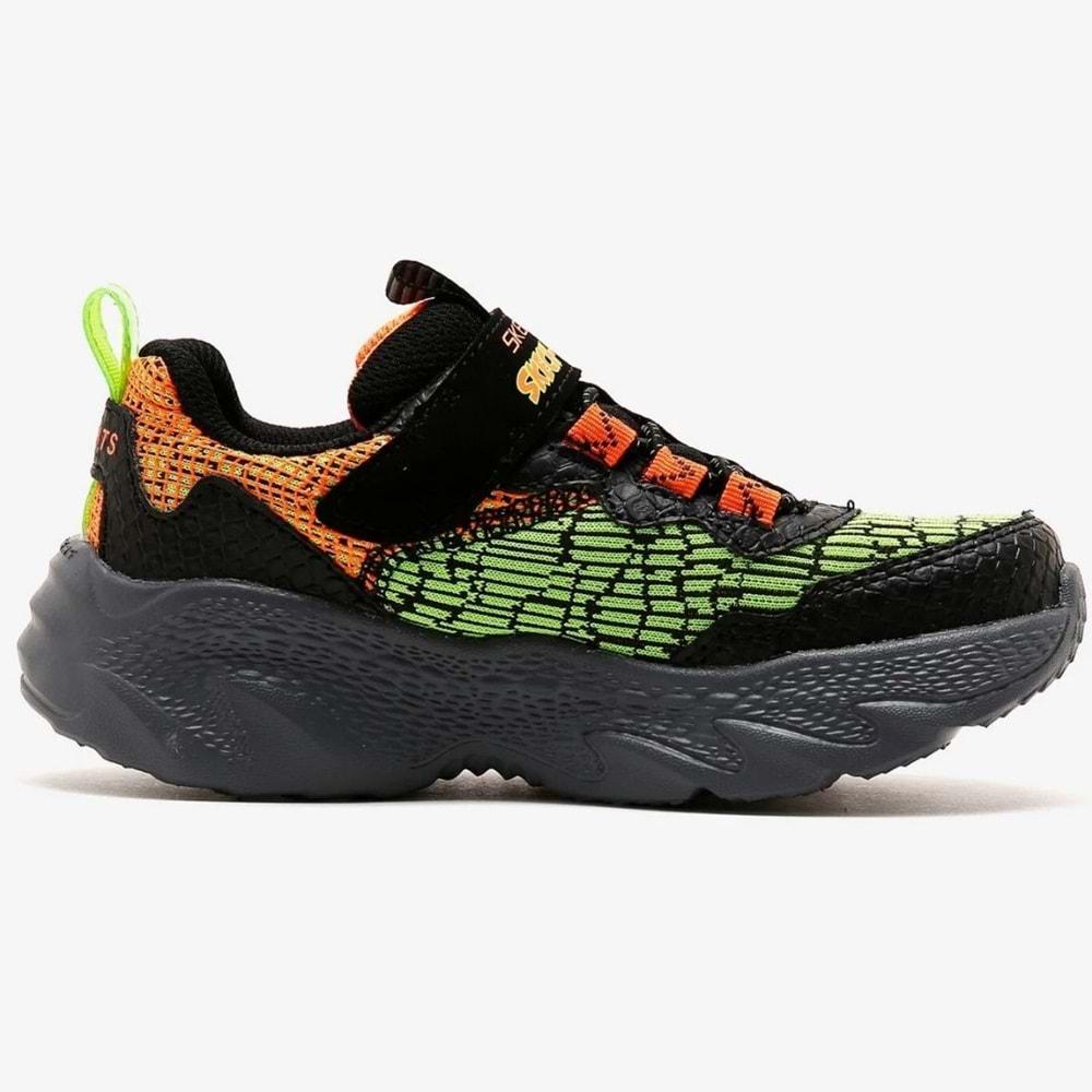 Skechers Dino Lights 400615L-BKOR Ortopedik Işıklı Çocuk Spor Ayakkabı