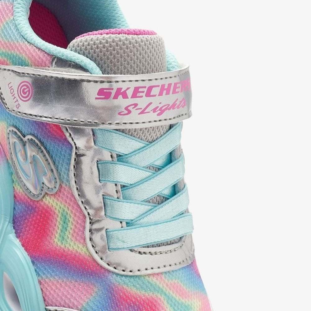 Skechers Twisty Glow - Sorbet Swirl 303716L-SMLT Ortopedik Işıklı Çocuk Spor Ayakkabı