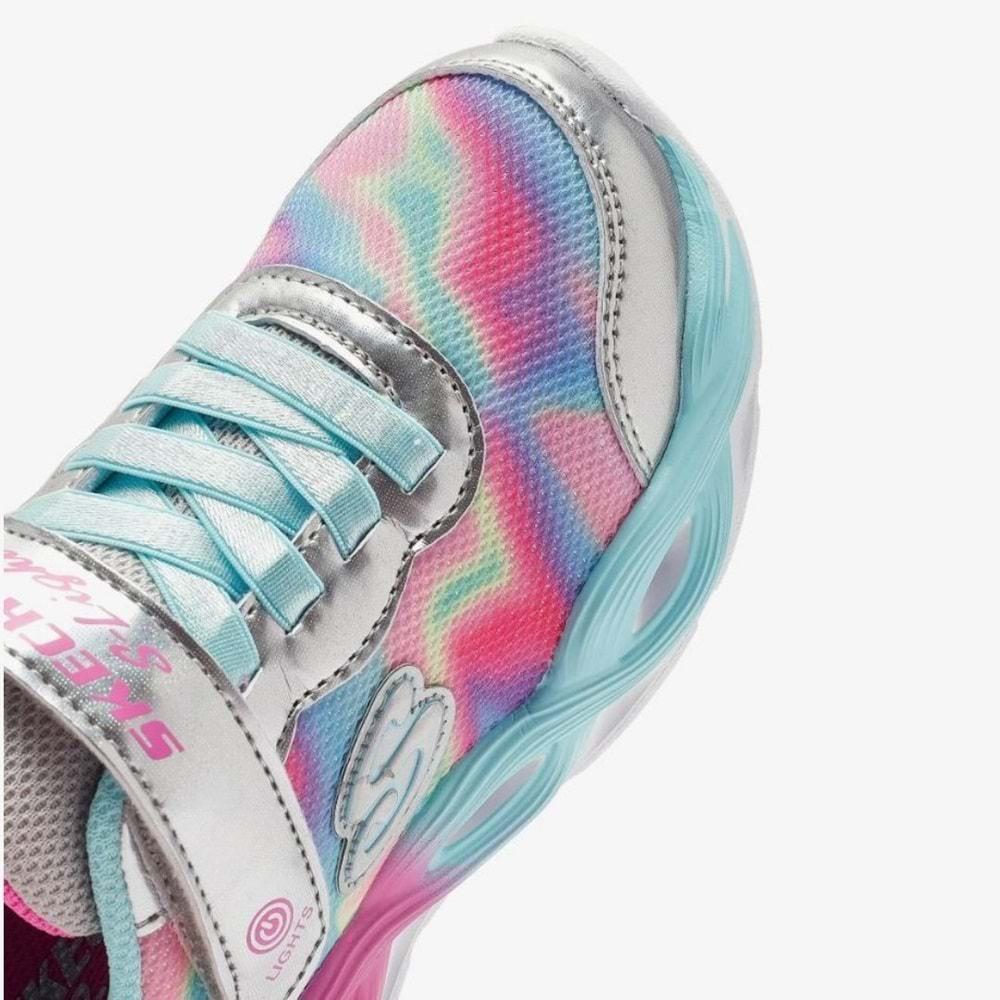 Skechers Twisty Glow - Sorbet Swirl 303716L-SMLT Ortopedik Işıklı Çocuk Spor Ayakkabı