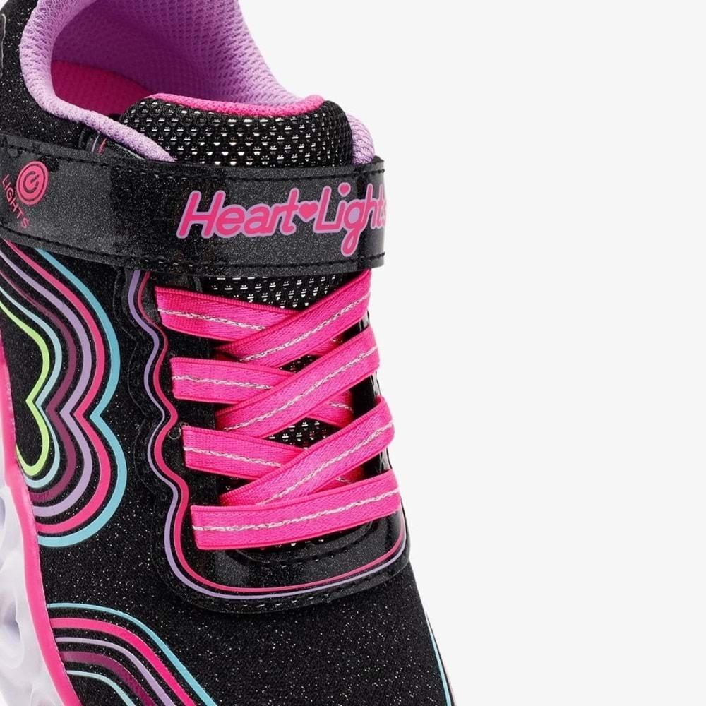 Skechers S-lights Heart Lights Retro Hearts 302689L-BKMT Işıklı Ortopedik Çocuk Spor Ayakkabı