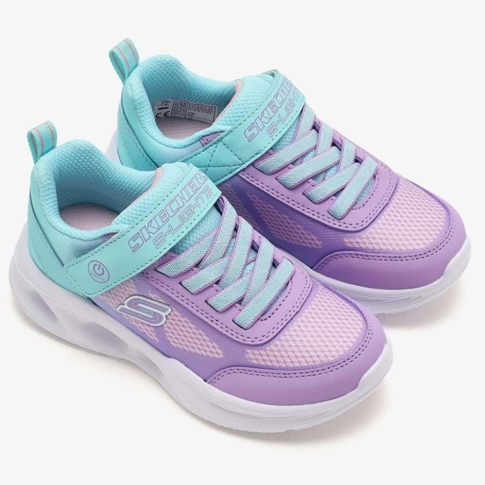 Skechers Sola Glow - Ombre Deluxe 303714L-TQLV Ortopedik Işıklı Çocuk Spor Ayakkabı