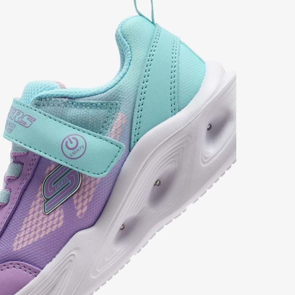 Skechers Sola Glow - Ombre Deluxe 303714L-TQLV Ortopedik Işıklı Çocuk Spor Ayakkabı