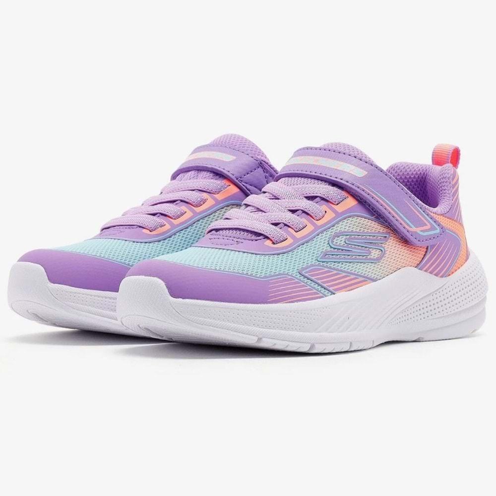 Skechers Microspec Advance Oasıs Poınt 303657L-LVMT Ortopedik Çocuk Spor Ayakkabı