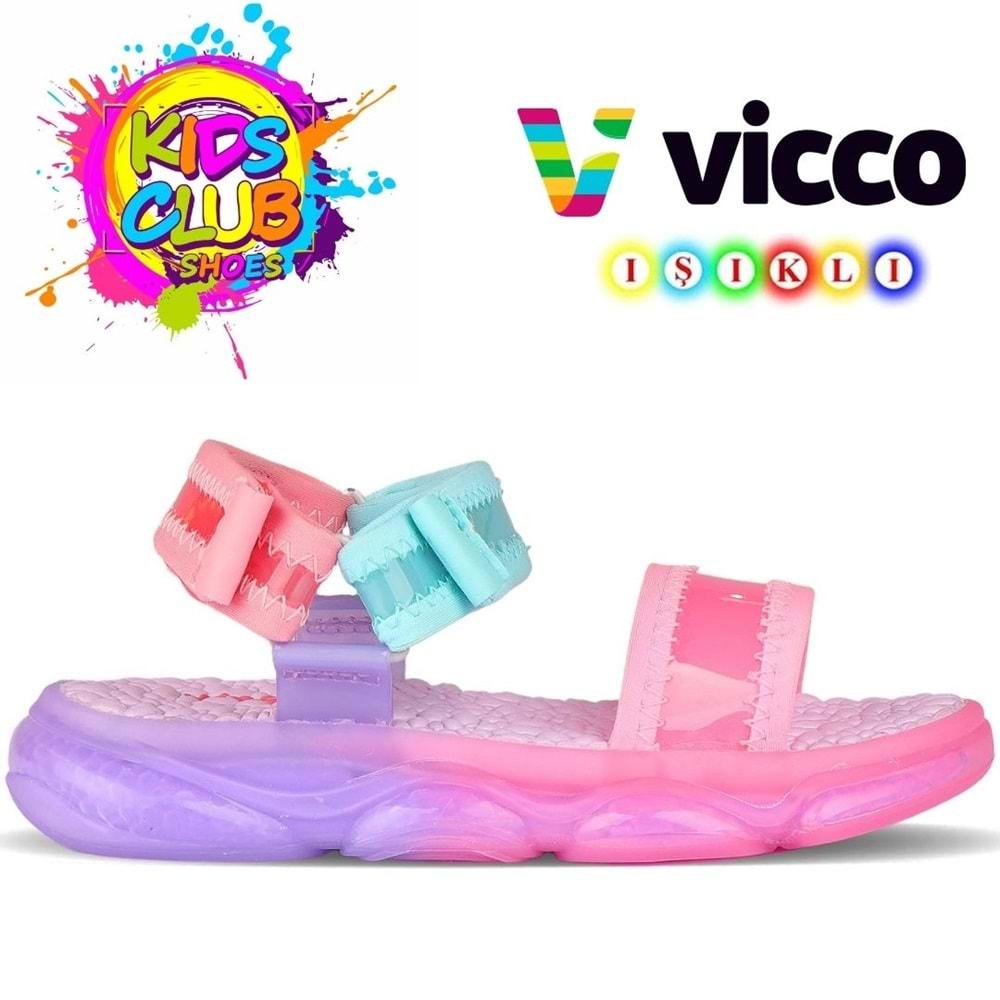 Vicco Flora Ortopedik Işıklı Çocuk Sandalet