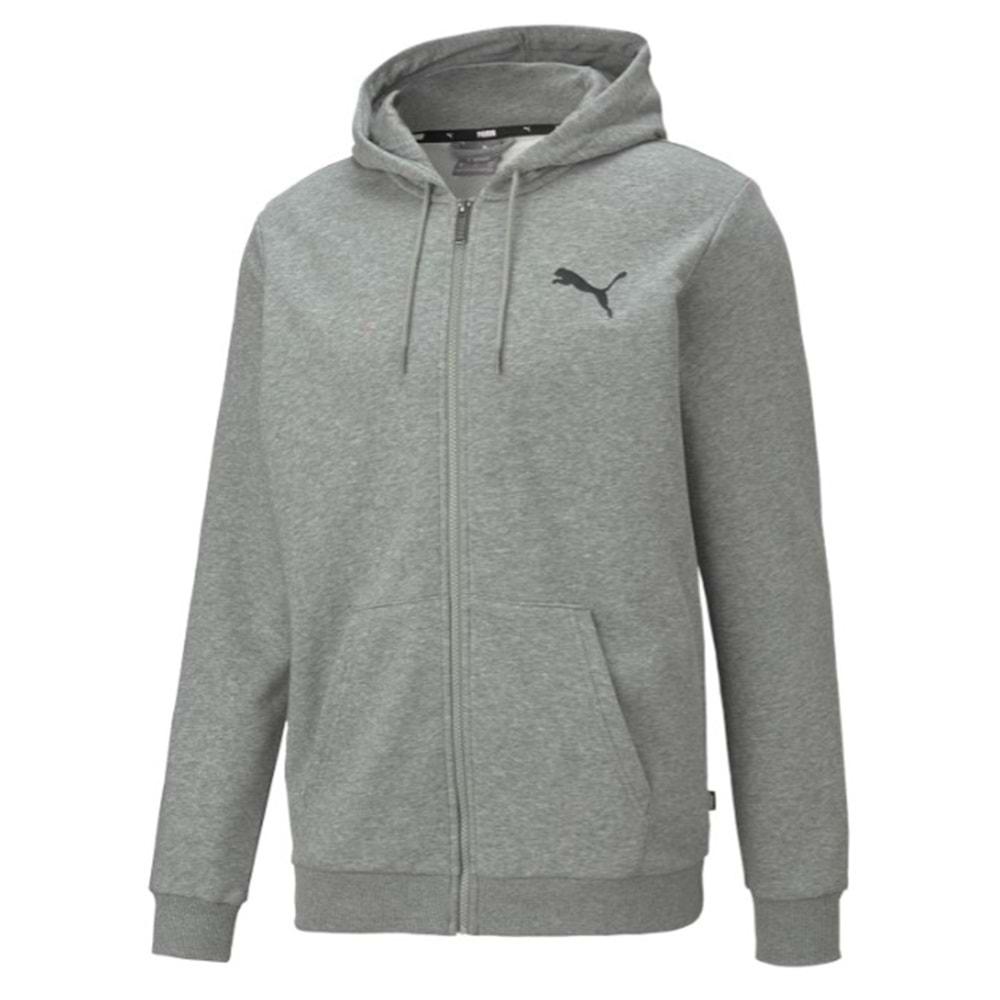 Puma ESS Small Logo FZ Hoodie TR 586704-53 Fermuarlı Erkek Kapüşonlu Sweatshirt