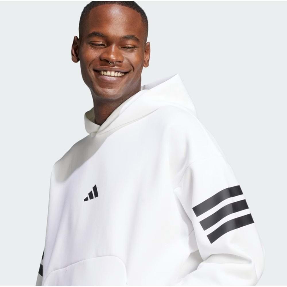 Adidas Future Icons 3-Stripes Kapüşonlu Üst Kapüşonlu Erkek Sweatshirt