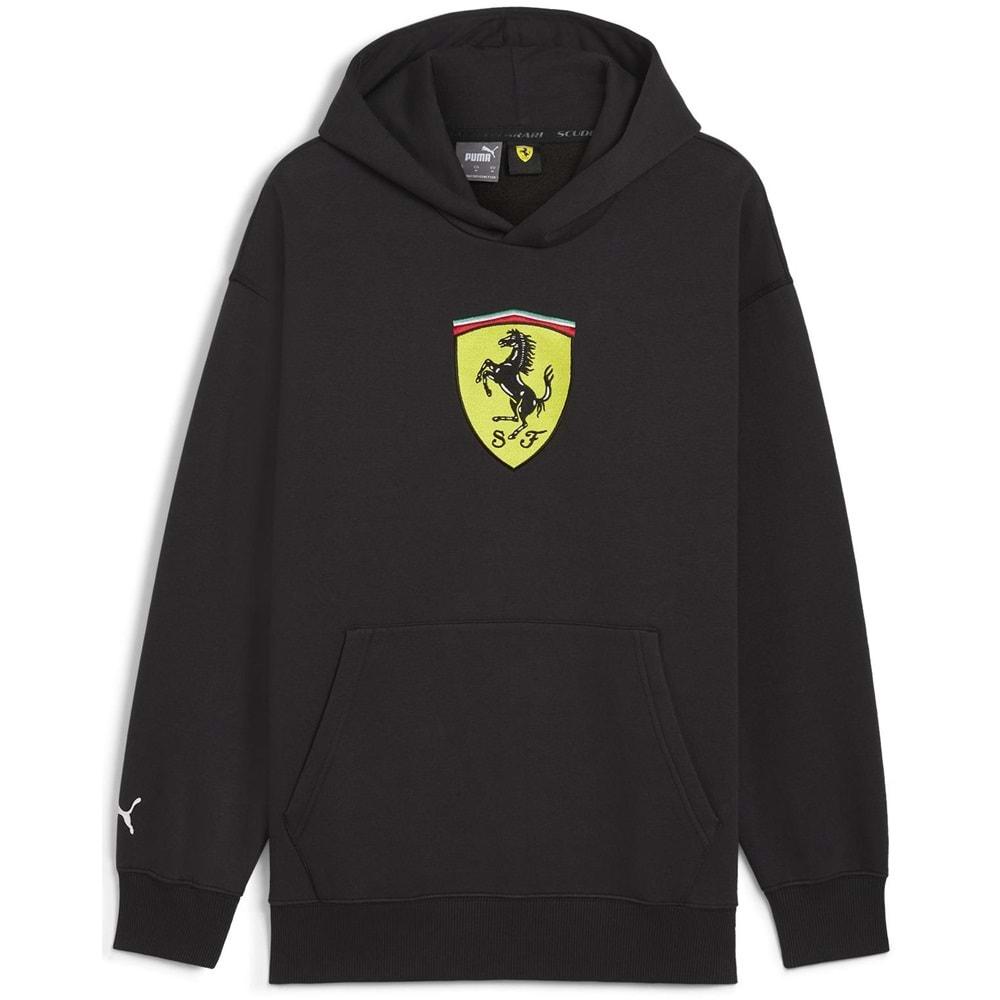 Puma 627054-01 Ferrari Race Big Shield Hdie Erkek Kapüşonlu Sweatshirt