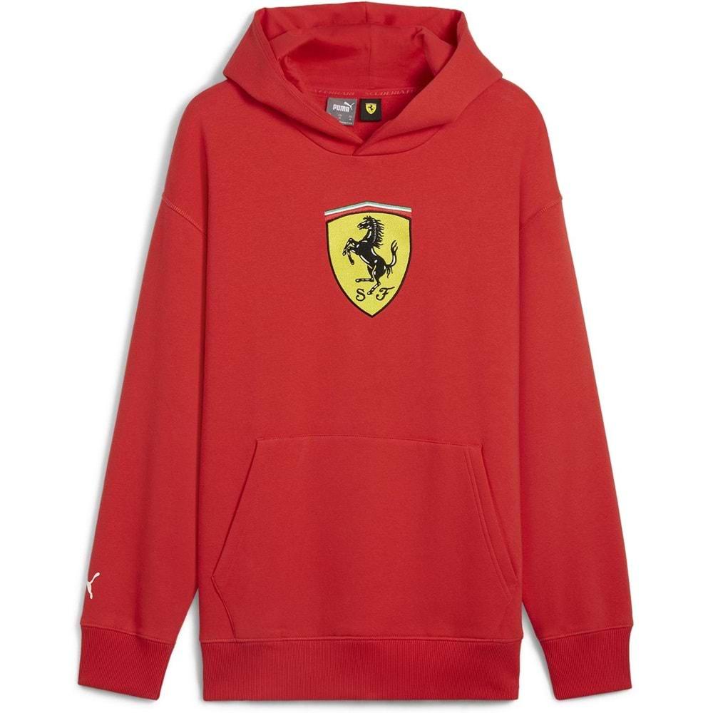 Puma 627054-02 Ferrari Race Big Shield Hdie Erkek Kapüşonlu Sweatshirt