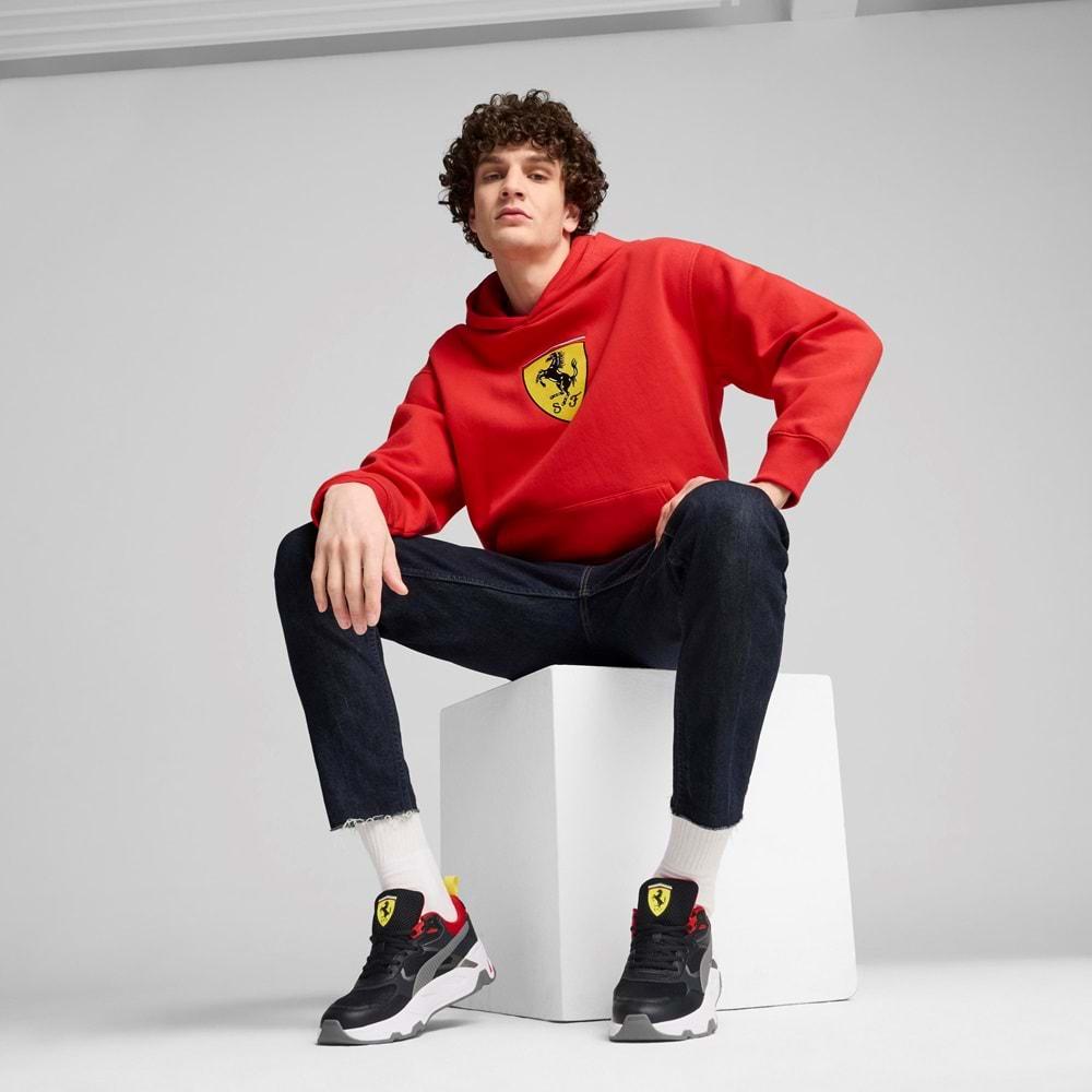 Puma 627054-02 Ferrari Race Big Shield Hdie Erkek Kapüşonlu Sweatshirt