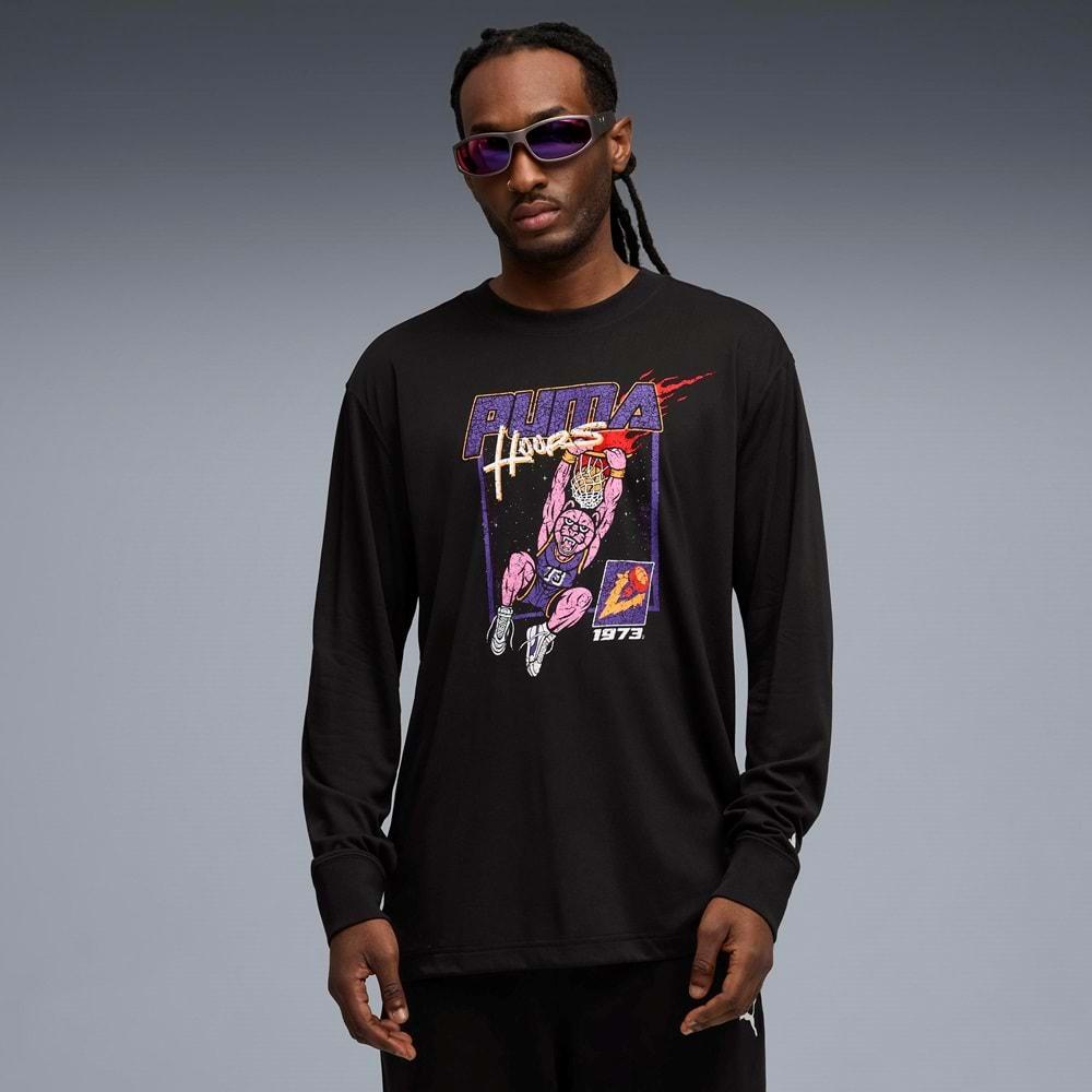 Puma Hoopstel LS Tee 632903-01 Tişört Erkek T-Shirt