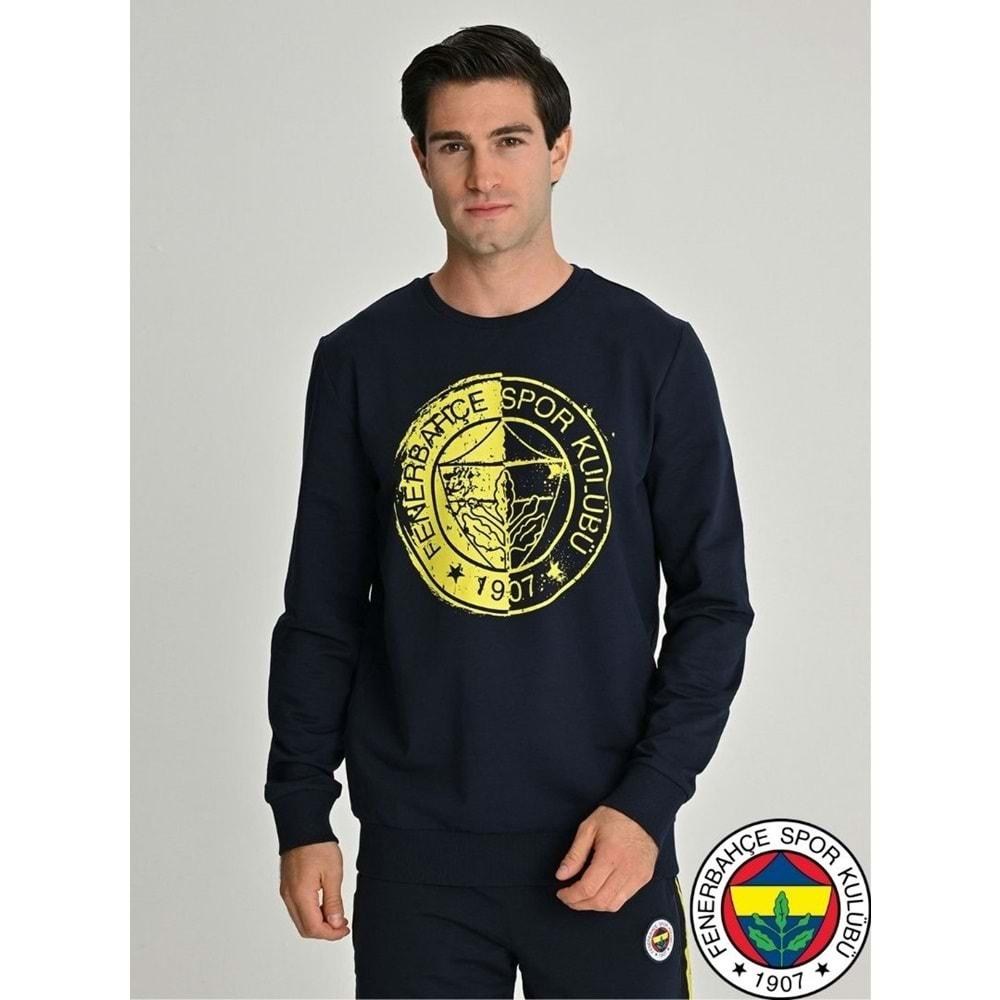 Fenerbahçe S.K. 25/26 Sezon Tribün Tek Renk Logolu Erkek Sweatshirt