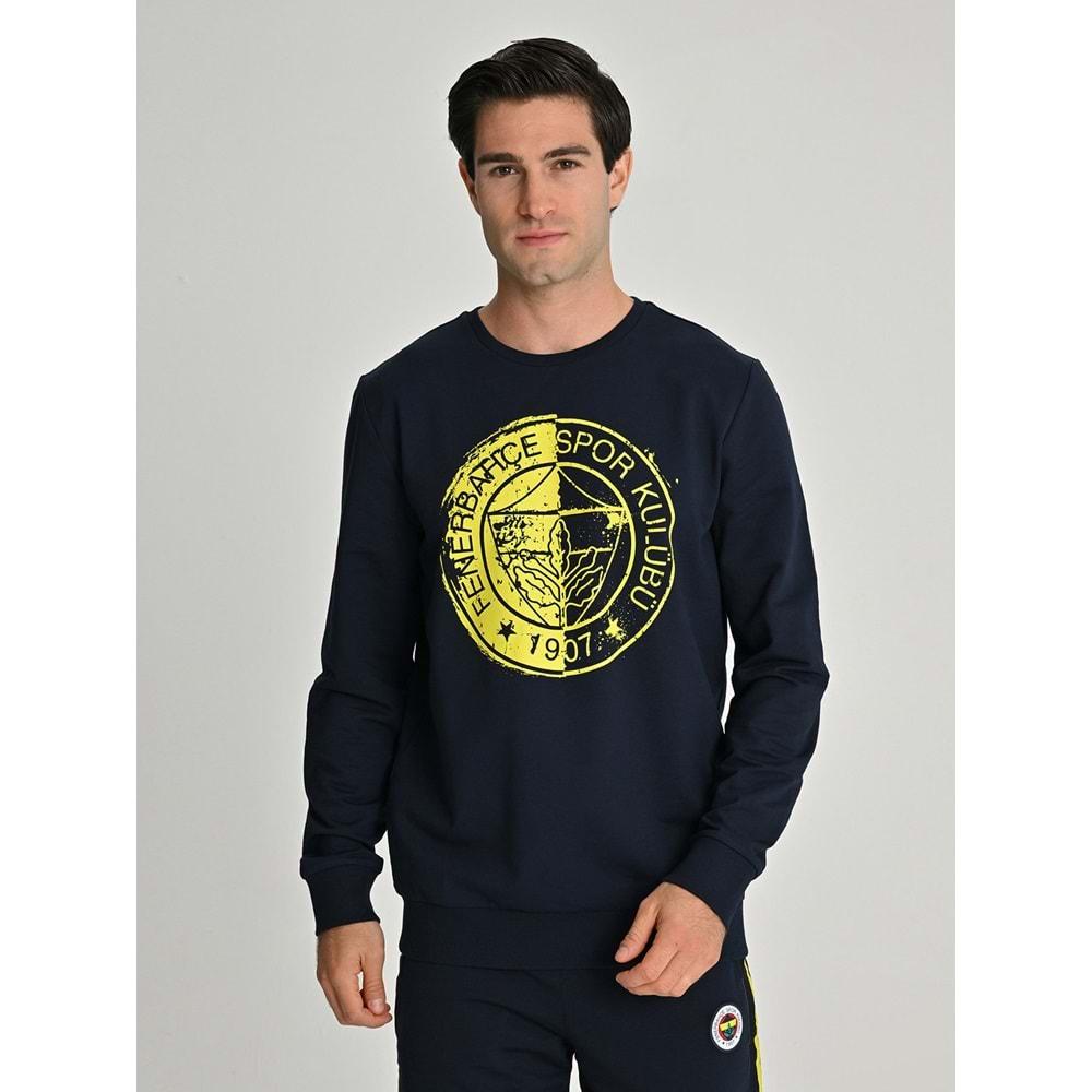 Fenerbahçe S.K. 25/26 Sezon Tribün Tek Renk Logolu Erkek Sweatshirt