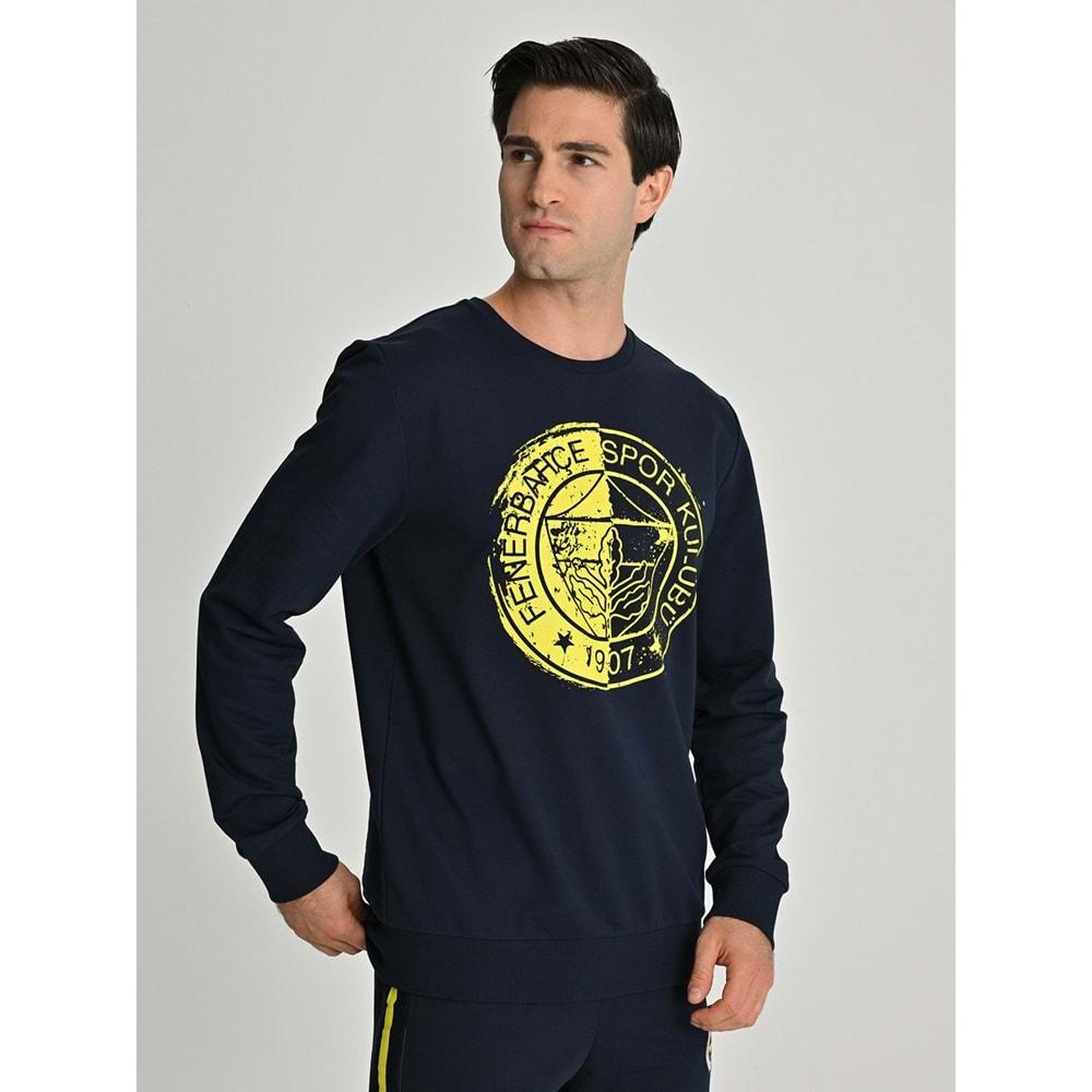 Fenerbahçe S.K. 25/26 Sezon Tribün Tek Renk Logolu Erkek Sweatshirt