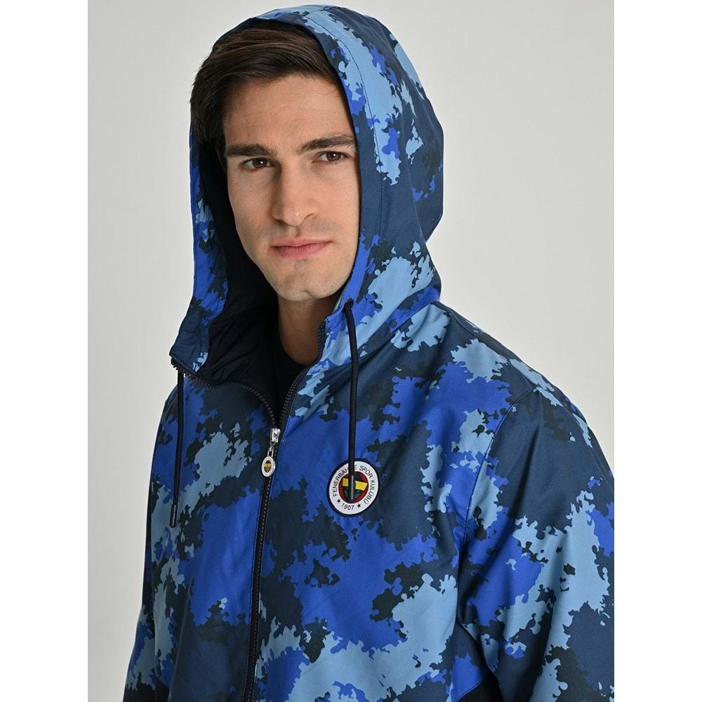 Fenerbahçe S.K. 25/26 Tribün Kamuflaj Yağmurluk Antrenman Jacket Eşofman Üstü Erkek Ceket