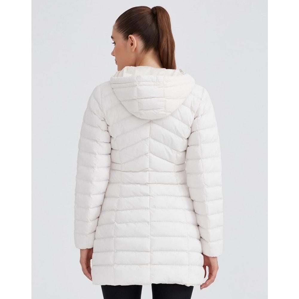 Skechers W Essential Maxi Length Hooded Jacket S212005-102 Kadın Günlük Mont