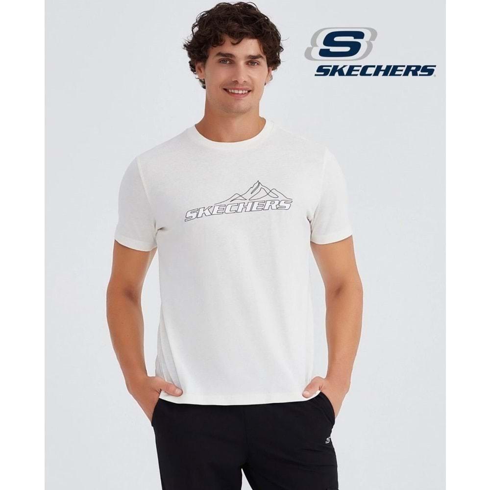 Skechers M Graphic Tee Crew Neck T-Shirt S232436-100 Erkek Tişört