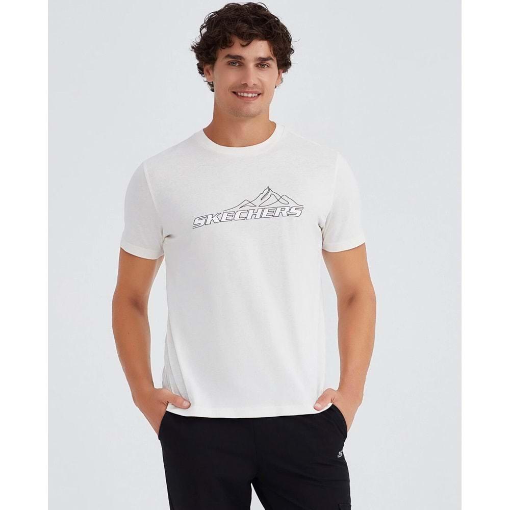 Skechers M Graphic Tee Crew Neck T-Shirt S232436-100 Erkek Tişört