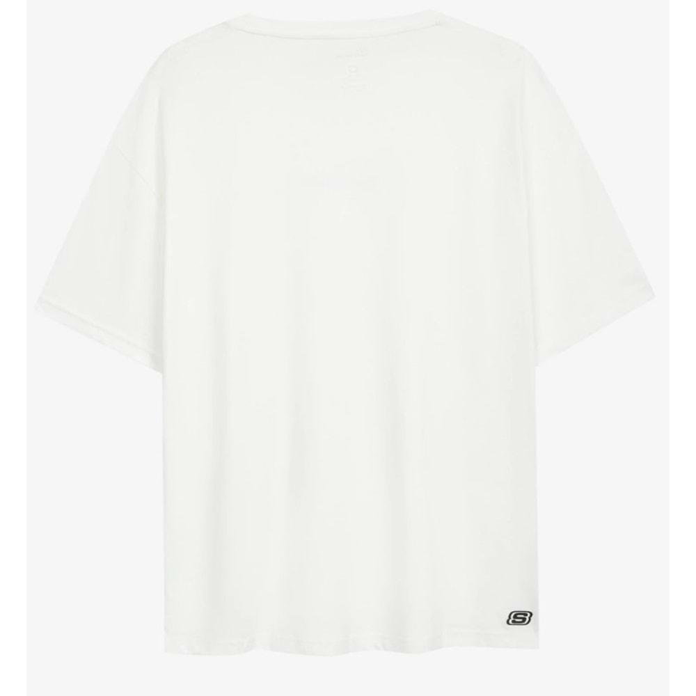 Skechers M Graphic Tee Oversize T-Shirt S232404-100 Erkek Tişört