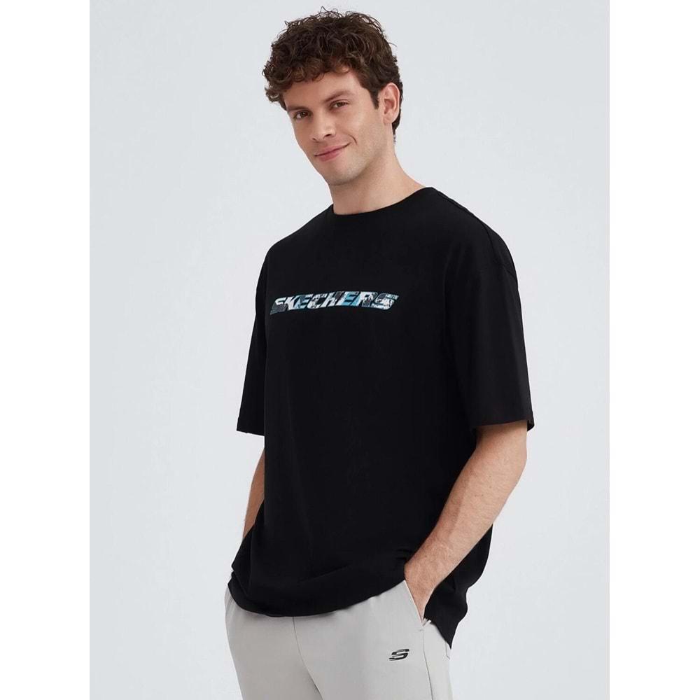 Skechers M Graphic Tee Crew Neck T-Shirt S232151-001 Erkek Tişört