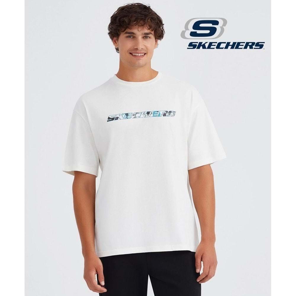 Skechers M Graphic Tee Crew Neck T-Shirt S232151-102 Erkek Tişört