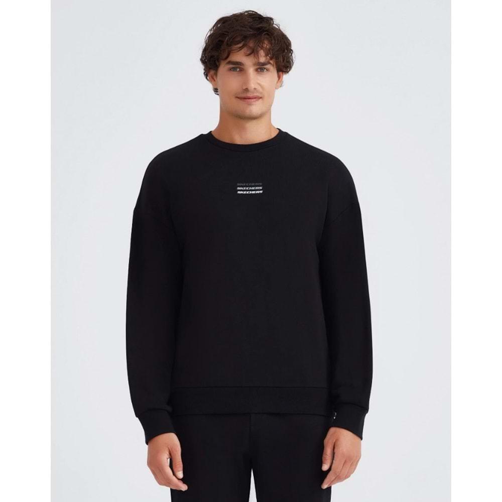 Skechers M Essential Crew Neck Sweatshirt S232234-001 Erkek Sweatshirt