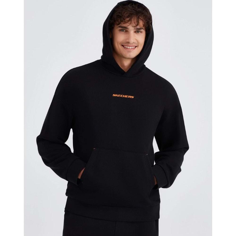 Skechers M Essential Hoodie Sweatshirt S232438-001 Kapüşonlu Erkek Sweatshirt