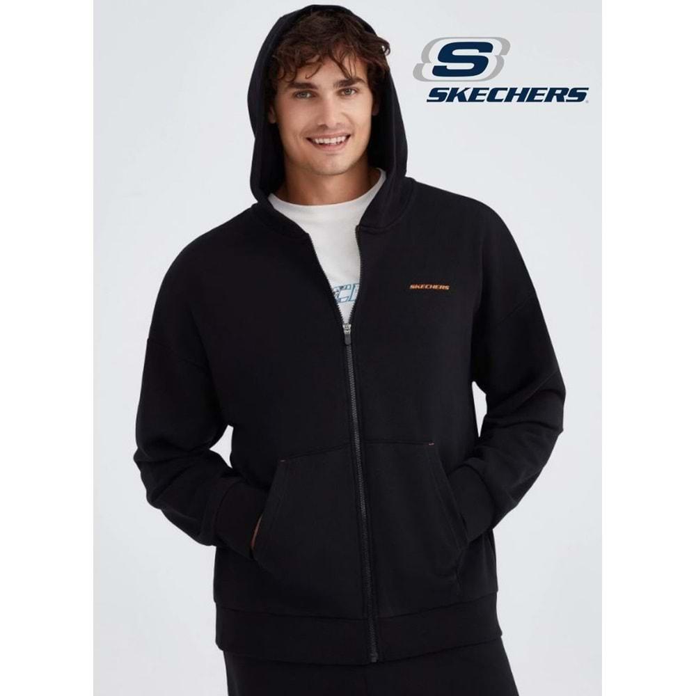 Skechers M Essential Full Zip Hoodie S232439-001 Fermuarlı Kapüşonlu Erkek Sweatshirt