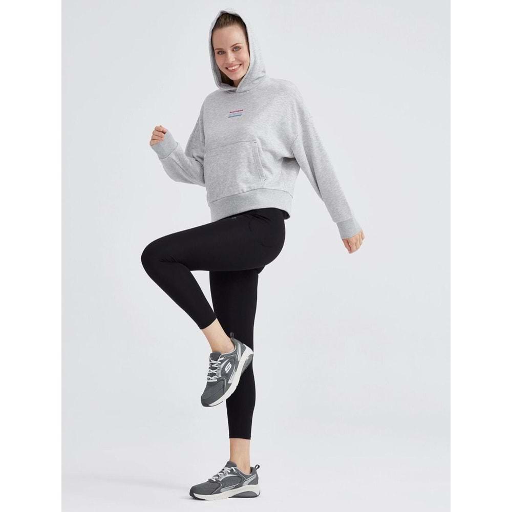 Skechers W Essential Hoodie Sweatshirt S232243- Kadın Kapüşonlu Sweatshirt