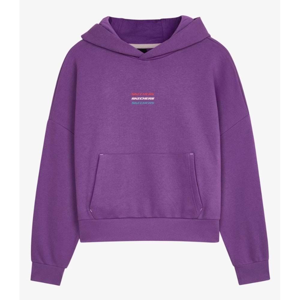 Skechers W Essential Hoodie Sweatshirt S232243- Kadın Kapüşonlu Sweatshirt