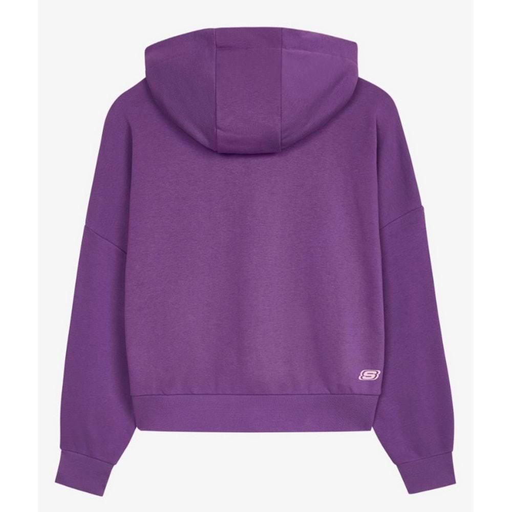 Skechers W Essential Hoodie Sweatshirt S232243- Kadın Kapüşonlu Sweatshirt