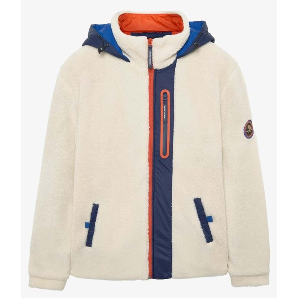 Skechers S242039-102 M Outdoor Fleece Full Zip Sherpa Erkek Günlük Mont