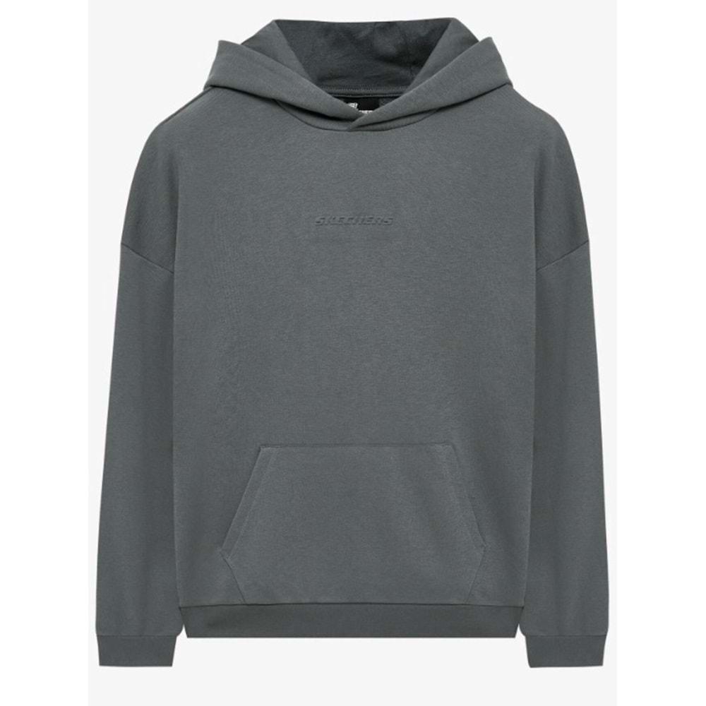 Skechers M Essential Hoodie Sweatshirt S242110-003 Erkek Kapüşonlu Sweatshirt