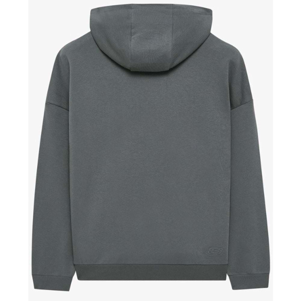 Skechers M Essential Hoodie Sweatshirt S242110-003 Erkek Kapüşonlu Sweatshirt