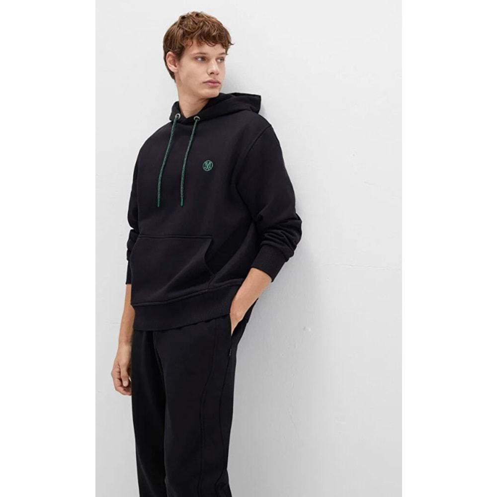 Mavi 065809-900 Logo Nakışlı Erkek Kapüşonlu Sweatshirt